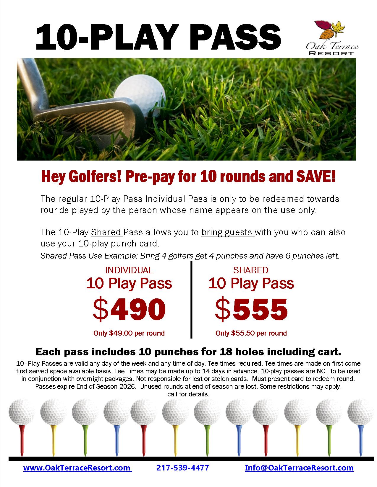 2026 - 10 Play Pass Flyer 2026 - 10 Play Pass Flyer